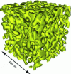 Figure 4 - 3D image obtained by serial ion-beam cutting of a gold nanofoam produced by selective dissolution of Ag0.75Au0.25(after [5])