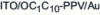 Figure 17 - Diode structure used to study hole transport in OC1C10-PPV