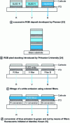 Figure 28 - Different approaches to producing a trichrome screen