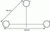 Figure 26 - Schematic diagram of antenna positioning in a three-antenna NFC textile relay