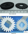 Figure 21 - Examples of parts made by cutting and thermocompressing ceramic strips