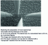 Figure 17 - Scanning electron microscopy image of four STM tips converging on four manipulatively aligned gold nano-islands on the MoS2 surface(from 59)