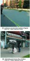 Figure 15 - Two examples of experimental photocatalytic soil surfaces