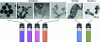 Figure 6 - Illustration of the colorimetric properties of suspended gold nanoparticles as a function of size and form factor