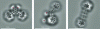 Figure 8 - NC-AFM image at 4K where the C-Br bonds of a dibromo-oleine molecule are broken under the tip by a voltage pulse. The molecule then spontaneously reorganizes to form a new molecule.