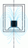 Figure 20 - Magnetic field around a magnetized charge