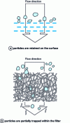 Figure 3 - Separation mechanisms of filter membranes