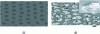 Figure 6 - SEM images of (a) the network of microcavities filled with latex beads (radius: 140 nm) and (b) the network of macroporous microcavities (the box shows the pores).