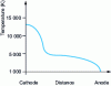 Figure 4 - Temperature distribution in plasma