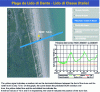 Figure 6 - Warning system based on the SCW indicator (using the XBeach model)