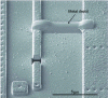 Figure 31 - Reconnection of two electrical lines in a circuit by metal deposition (document by Christophe Lehrer, Fraunhofer Institute)