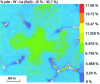 Figure 9 - Example of quantitative X-ray mapping: tungsten distribution in an alloy steel solidification structure