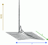 Figure 2 - Time evolution of n(r,t) represented by equation (3)