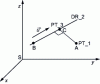 Figure 9 - Projection of a point PT_1 onto a straight line DR_2