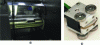 Figure 1 - a) Cylinder used for rubber mixing and b) sensor mounted on wheels (type K thermocouple) generally used for this type of measurement. The temperature of the water circulating in the cylinders is adjusted according to measurements taken with the surface sensor.