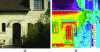 Figure 13 - Convective and radiative confinement under a roof overhang or awning (photo is not from the same day as the thermogram) (Ecotipi documents)