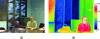 Figure 9 - Cold wall in a meeting room: the Venetian blind on the left acts as a thermal corrector.