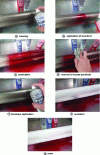 Figure 1 - Different penetrant testing operations
(ISO 3452-2, IICe Level 2 product family) (Photo credit: Srem Technologies)