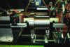 Figure 21 - Induced
current flow technique using a laminated steel pin (photo credit:
SREM Technologies)