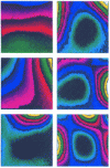 Figure 48 - Modes visualized by holography for each resonance frequency