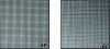 Figure 10 - Array quality (VLSI A standard on the left, P900H60 array – LPN 2 on the right) observed by optical microscopy before circulation among participants.