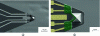 Figure 13 - Resistive SThM tip where the thermometer is colored green