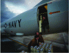 Figure 22 - Loading a
pallet of buoys aboard a P-8A (note the absence of a window).