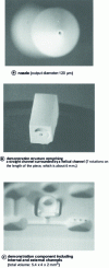 Figure 13 - Demonstration parts for microfluidics in material A