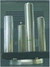 Figure 15 - Object composed of four metal rods (two 10 mm diameter rods in the background and on the left, a 12 mm diameter rod on the right and an 8 mm diameter rod in the foreground).