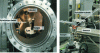Figure 5 - Sample environment in vacuum on the LUCIA line (left) and in air on the DiffAbs line (right)