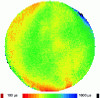 Figure 2 - Mapping the effective electron lifetime on a p-type silicon wafer with resistivity 0.8 Ω·cm coated with a thin layer of alumina (Credit Corina Barbos, INL)