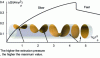 Figure 25 - Evolution of the excess large dimensional potential during nucleation for a fixed extrusion pressure inspired by Guillemot et al [29].