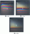 Figure 11 - Photos of a soap film at different stages of drainage