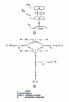 Figure 9 - Quarter-vehicle system and its unsimplified bond graph model