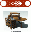 Figure 46 - CAD design of the five-bar wooden mechanism