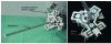 Figure 15 - Robotic cardiac stabilizer with piezoelectric actuation. General view (left) and zoom on the compliant mechanism associated with the piezoelectric actuator [8].