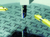 Figure 19 - Electromechanical characterization of a microsystem on a wafer produced by Femtotools (Switzerland)