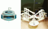 Figure 7 - MRI-compatible robotic assistants for liver surgery. (a) flexible robot with braking system [38]. (b) variable-stiffness tensegrity robot [39].