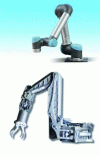 Figure 21 - Two 6R industrial robots with three parallel axes: the UR10 robot from Universal Robots (top) and the Schilling Titan II robot (bottom).