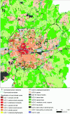 Figure 7 - Map of the location of connected sensors in Rennes according to LCZ classification