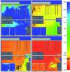 Figure 9 - Plan view, visibility conditions mapped (graded from 0 to 30 m), 5 m iso-value shown in black