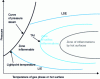 Figure 3 - Representation of flammable, self-flammable and flammable composition domains by a hot surface