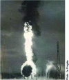 Figure 10 - Sphere T61443 on fire (photograph taken from the accident analysis sheet available on the ARIA database).