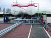Figure 16 - Cylindrical LPG tanks with sprinkler system (ANTARGAZ depot)