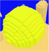 Figure 15 - Sphere modeled with a coarse Cartesian mesh