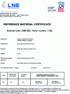 Figure 3 - Example of a reference materials certificate issued under accreditation