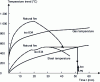 Figure 3 - Conventional fire curve normalized for time vs. temperature