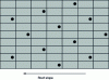 Figure 47 - Tile fixing principle (1 in 5 tiles fixed)