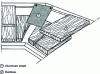 Figure 9 - Wood shingle roofing. Creation of a valley