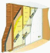 Figure 12 - Isover single-layer insulation between studs (source: Saint-Gobain)